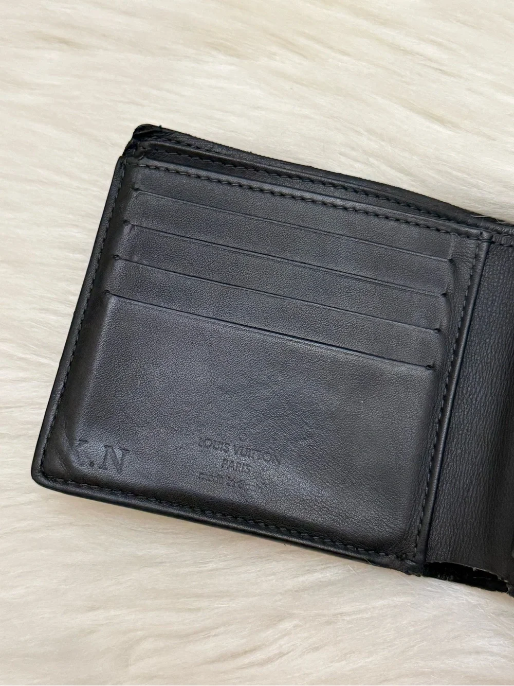 LOUIS VUITTON - COBALT BLUE BLACK DAMIER GRAPHITE BIFOLD WALLET